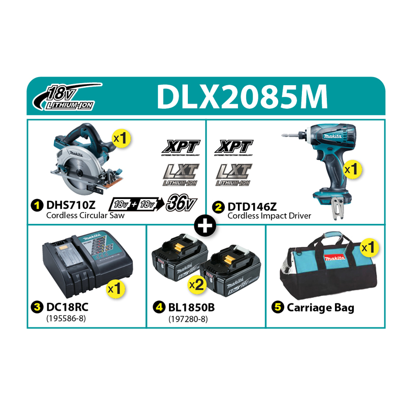 Makita Combo Kit DLX2085M 