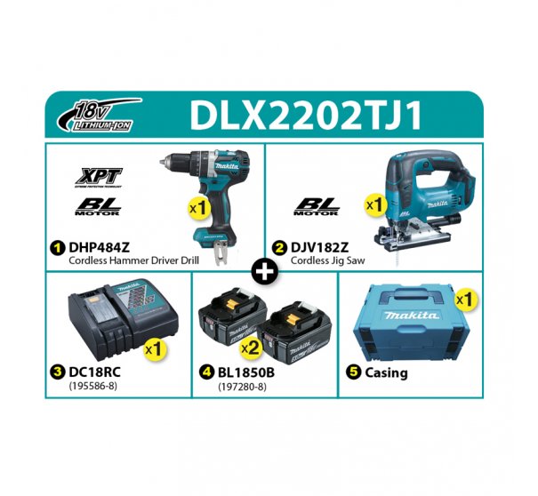 Makita Combo Kit DLX2202TJ1