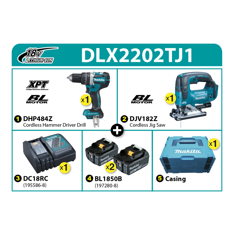 Makita Combo Kit DLX2202TJ1