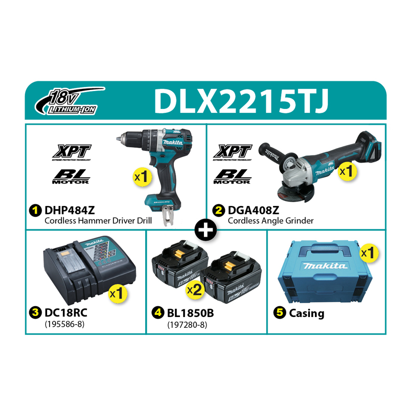 Makita Combo Kit DLX2215TJ