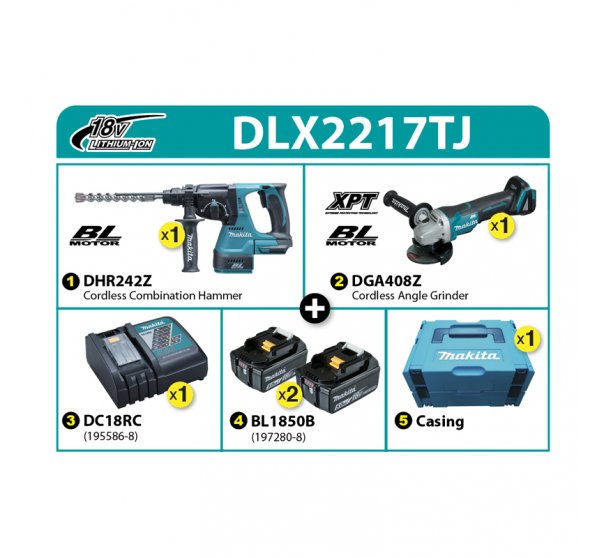 Makita Combo Kit DLX2217TJ