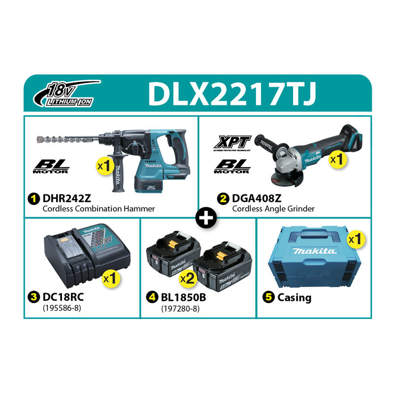 Makita Combo Kit DLX2217TJ